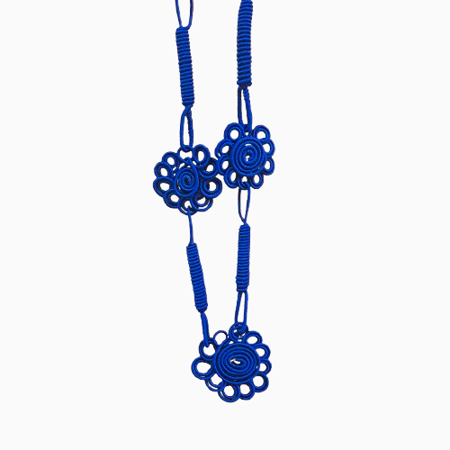 Collier sautoir Coli XL bleu indigo NAF BIJOUX