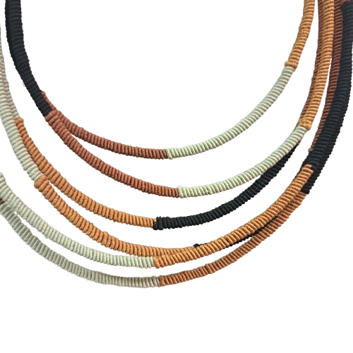 Collier Segment 6R  marron NAF BIJOUX