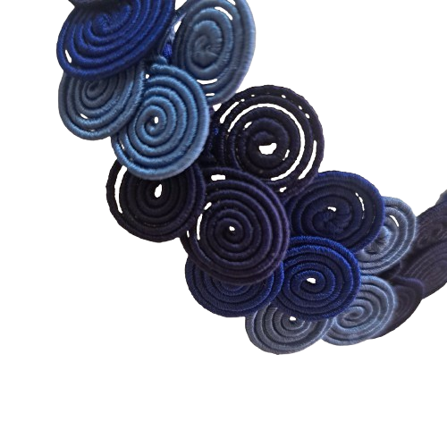 Collier Volute bleu NAF BIJOUX