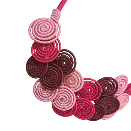 Collier Volute rose NAF BIJOUX