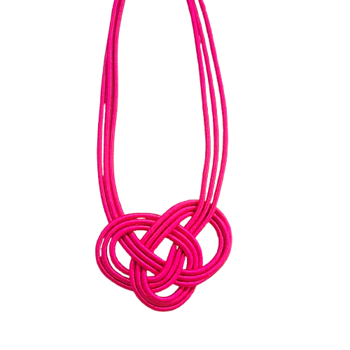 Collier Nabou rose fuchsia NAF BIJOUX