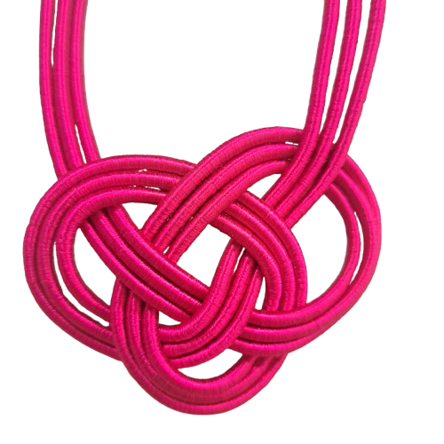 Collier Nabou rose fuchsia NAF BIJOUX