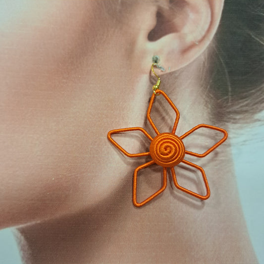 Boucles percées Margot orange NAF BIJOUX