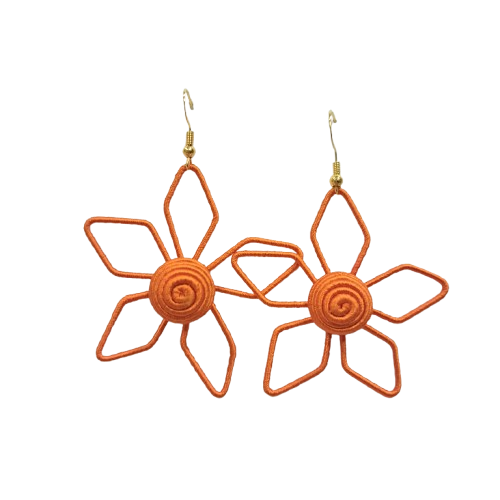 Boucles percées Margot orange NAF BIJOUX