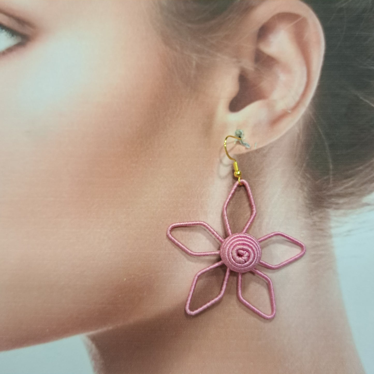Boucles percées Margot rose NAF BIJOUX