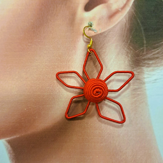 Boucles percées Margot rouge NAF BIJOUX