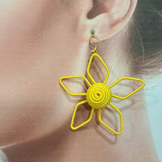 Boucles percées Margot jaune NAF BIJOUX