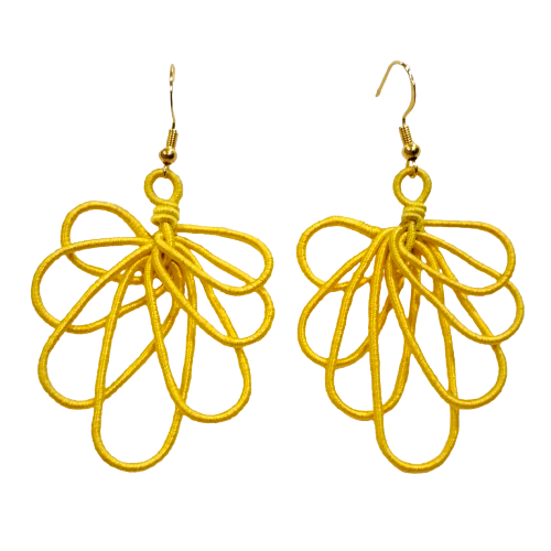 Boucles percées Yassine jaune NAF BIJOUX