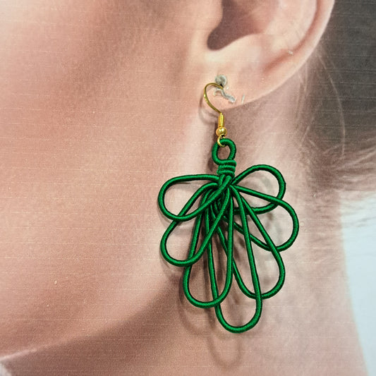 Boucles percées Yassine vert NAF BIJOUX