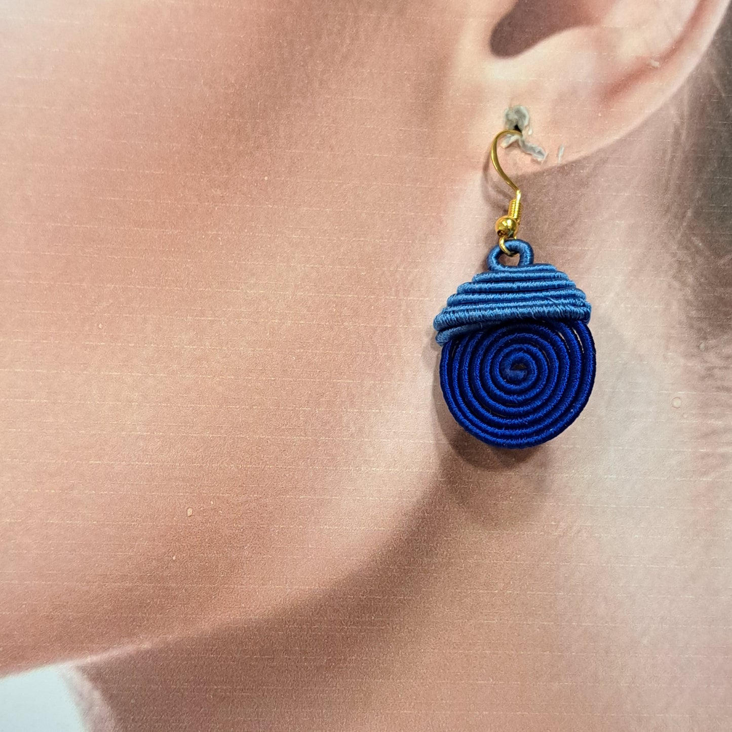 Boucles percées Piou-Piou bleu NAF BIJOUX