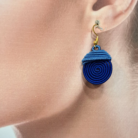 Boucles percées Piou-Piou bleu NAF BIJOUX