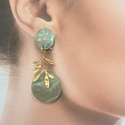 Boucles clips Feuilles vert clair LA PETITE SARDINE