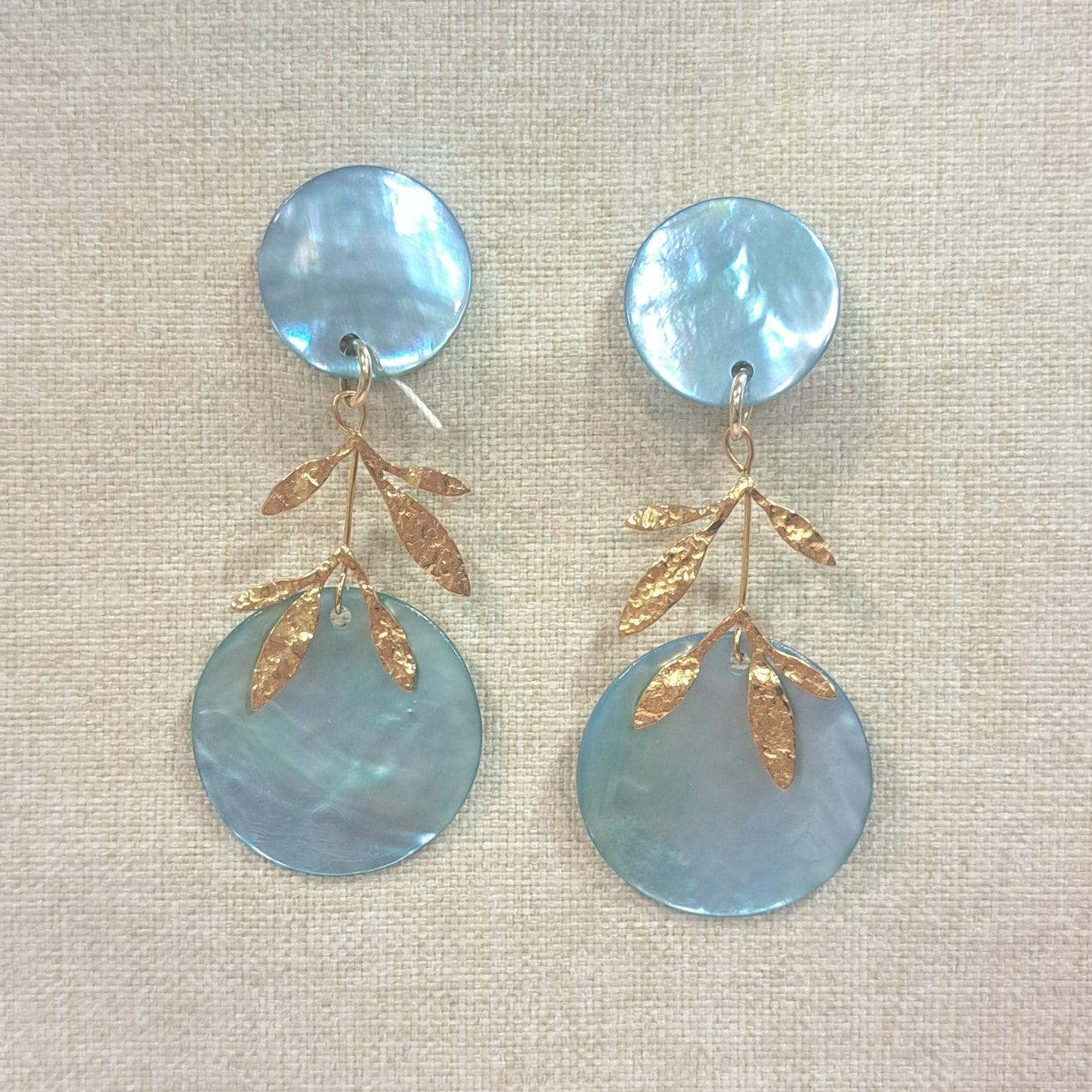 Boucles clips Feuilles bleu clair LA PETITE SARDINE