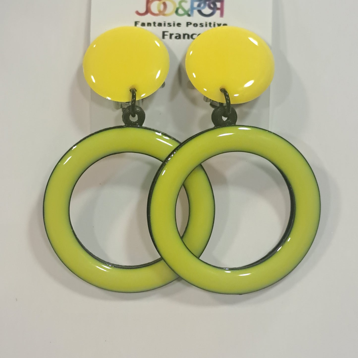Boucles clips Créole jaune THIERRYJOO