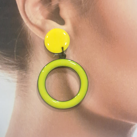 Boucles clips Créole jaune THIERRYJOO