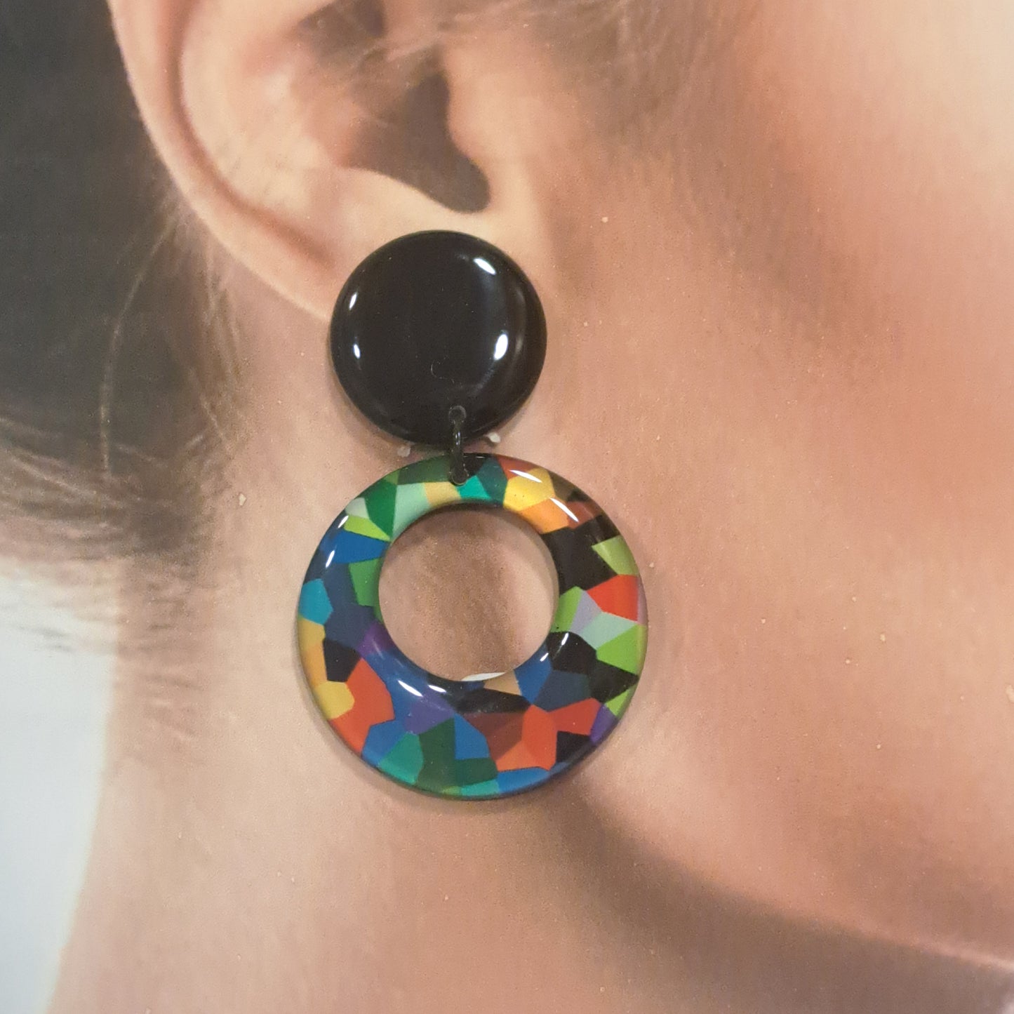 Boucles clips Créole Mozaïque THIERRYJOO