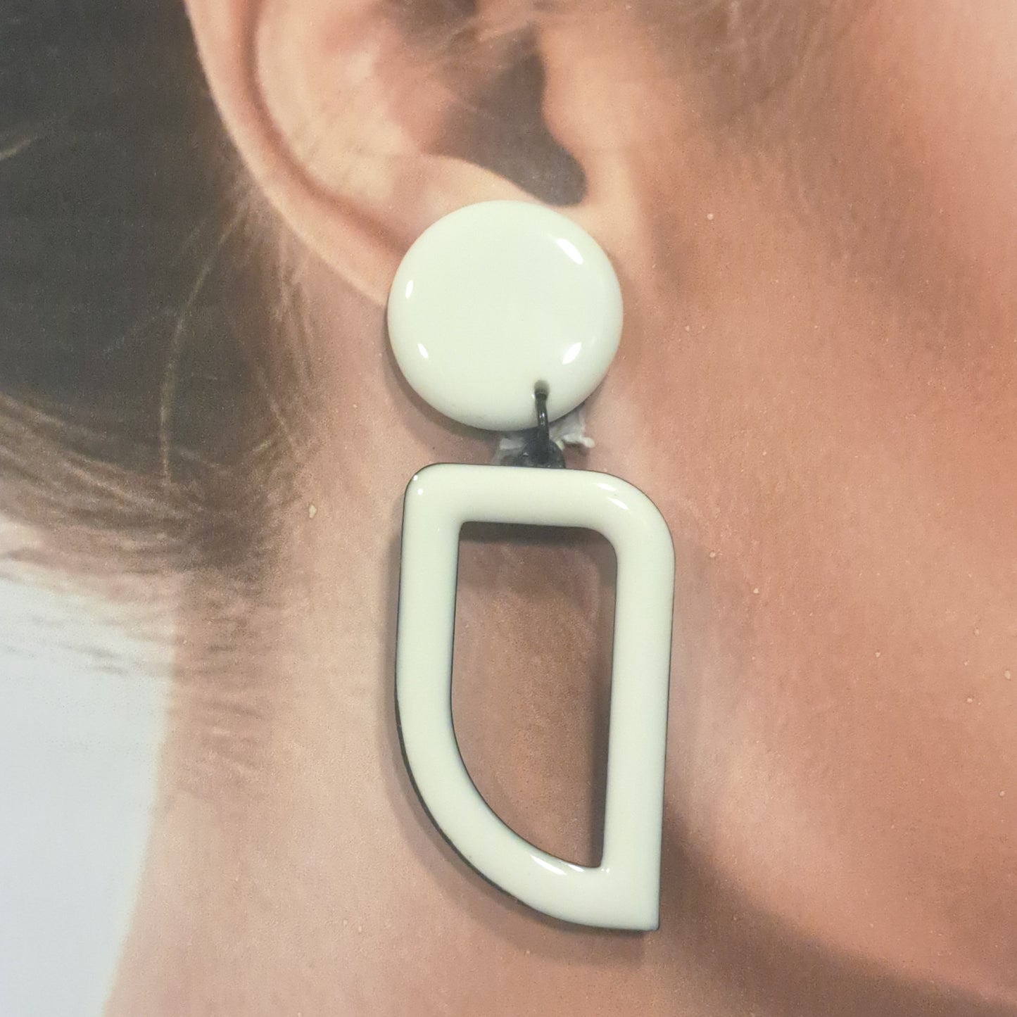 Boucles clips Virgule blanc THIERRYJOO