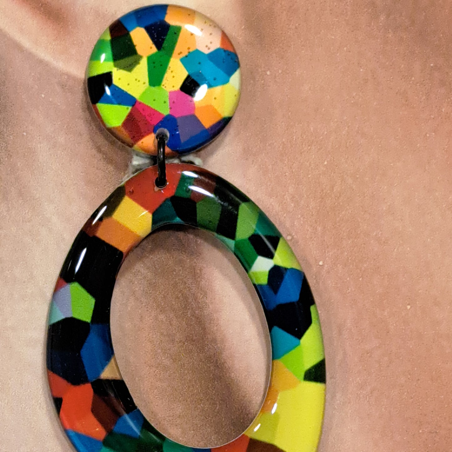 Boucles clips Ovale Mosaïque THIERRY JOO