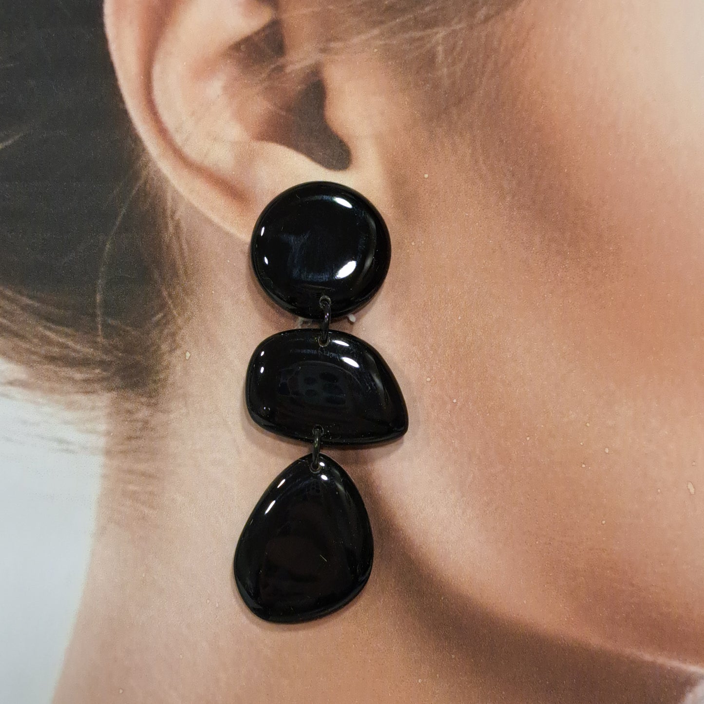 Boucles clips Trio noir THIERRY JOO