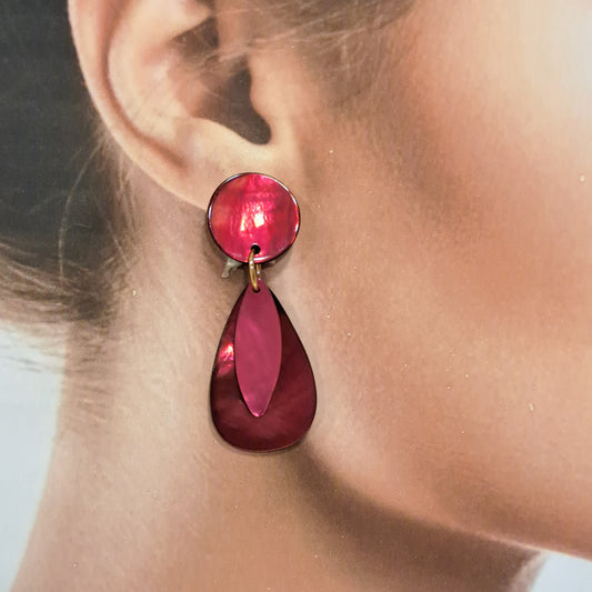 Boucles clips Goutte rose LA PETITE SARDINE