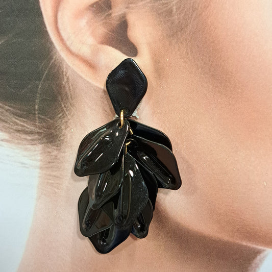 Boucles clips Losanges noir CLEDOR
