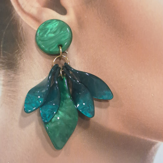 Boucles clips Ondulé vert CLEDOR