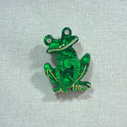Broche Grenouille verte BMISS