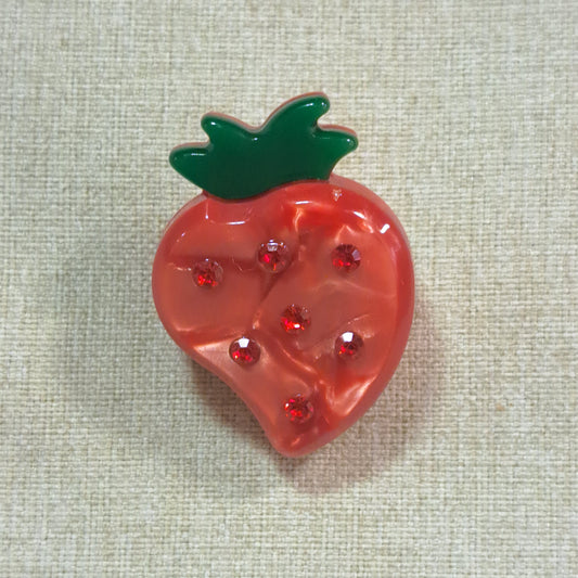 Broche Fraise rouge BMISS