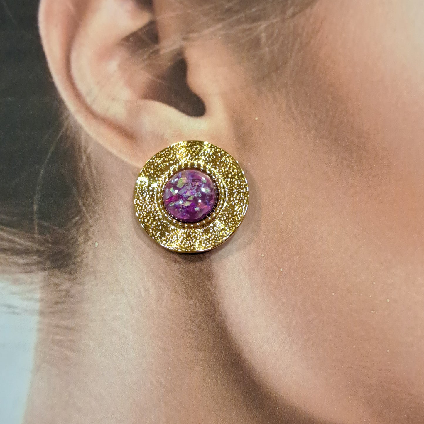 Boucles clips Yannez rose or B MISS