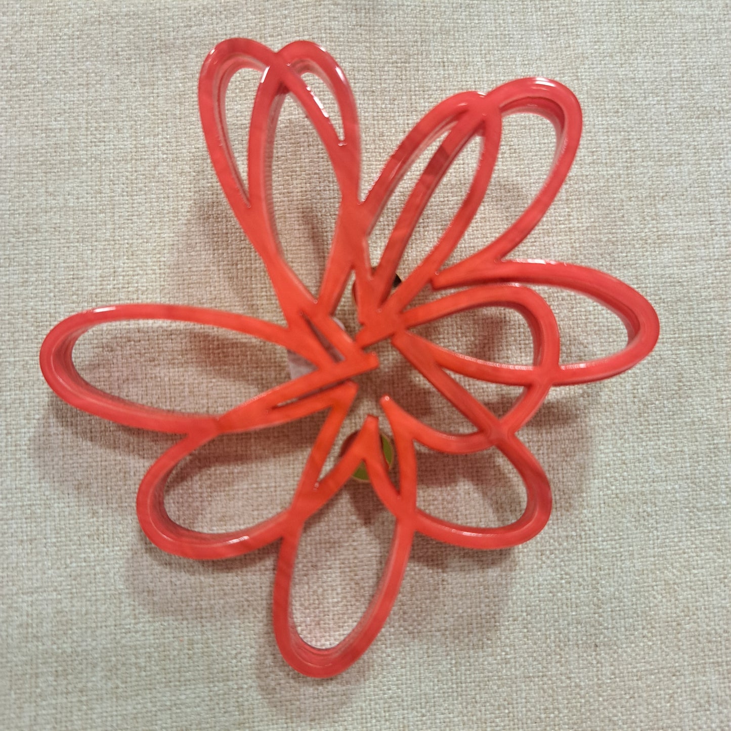 Broche Fleur ajourée orange Fancy F