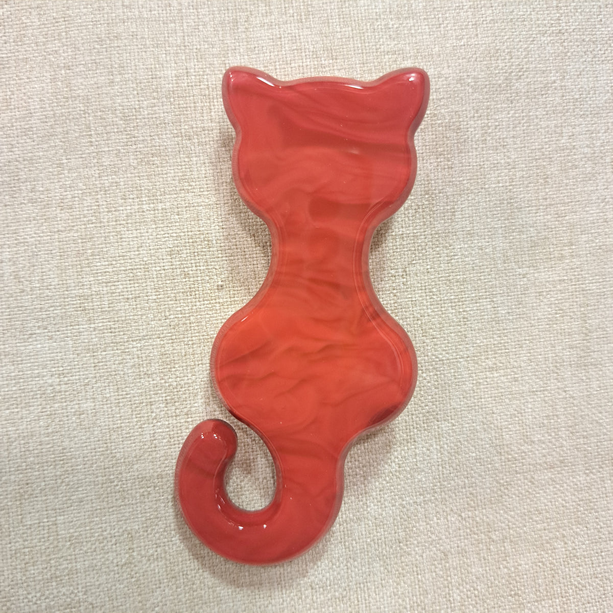 Broche Chat brique Fancy F