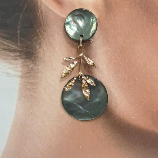 Boucles clips Feuilles vert gris LA PETITE SARDINE