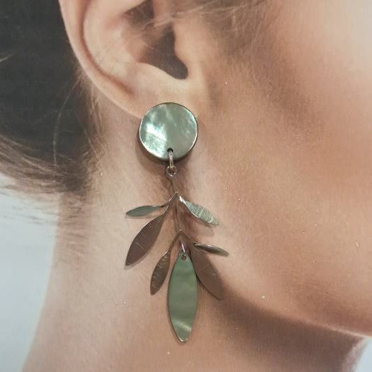 Boucles clips Feuilles gris LA PETITE SARDINE