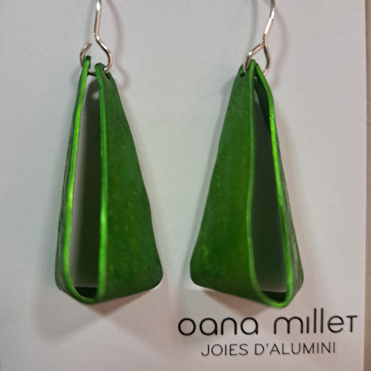Boucles percées Triangle vert OANA MILLET