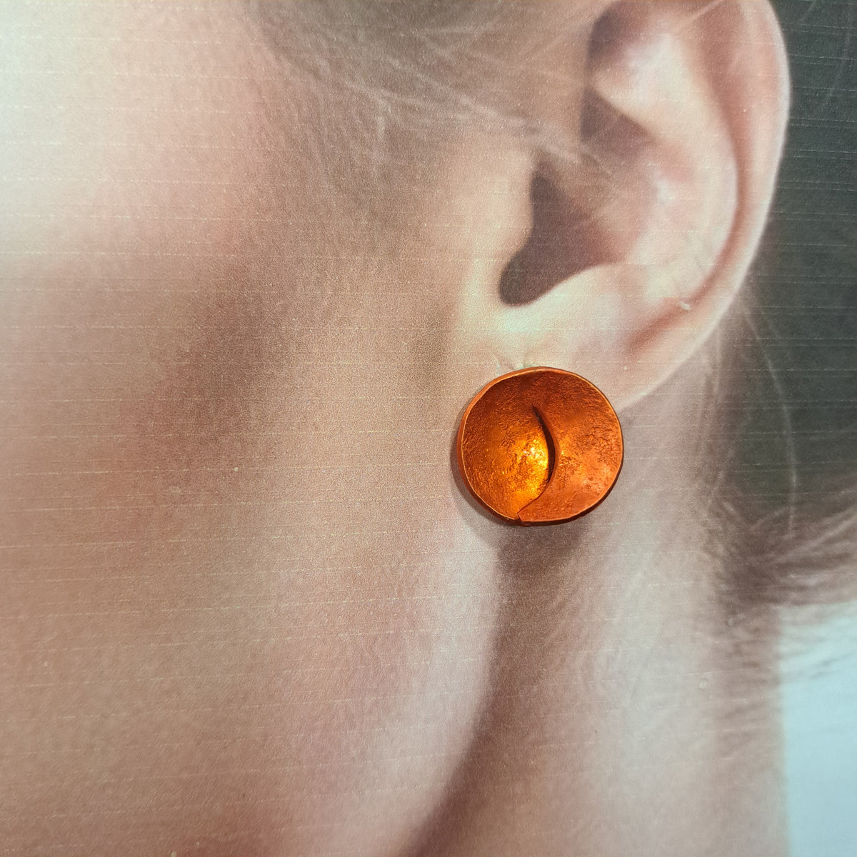 Boucles percées Capsule orange OANA MILLET