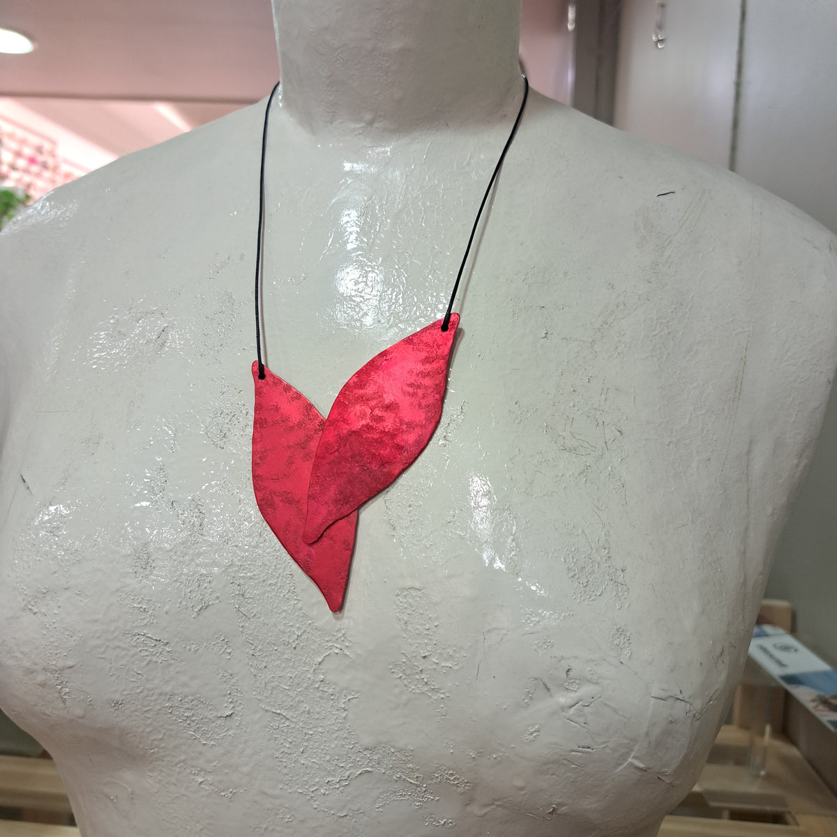 Collier Feuilles rouge OANA MILLET
