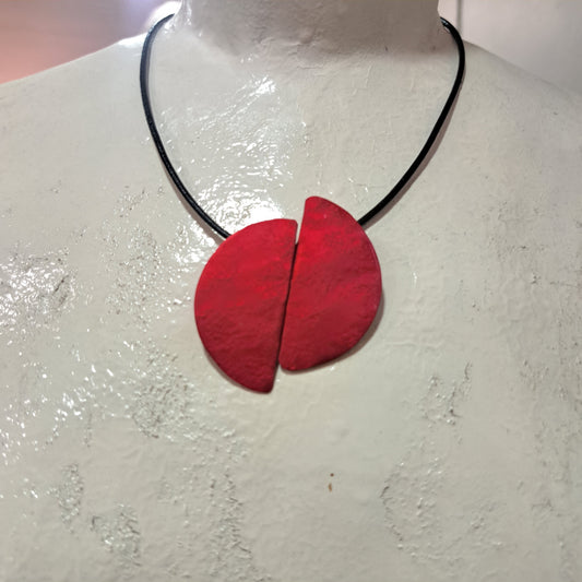 Collier Demi-Lune rouge OANA MILLET