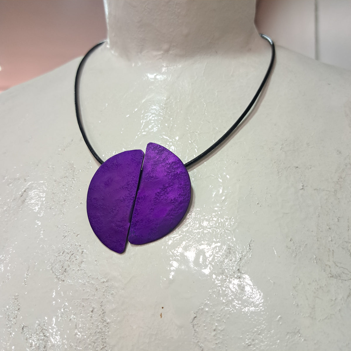 Collier Demi-Lune violet OANA MILLET
