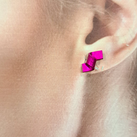 Boucles percées Nœud rose OANA MILLET