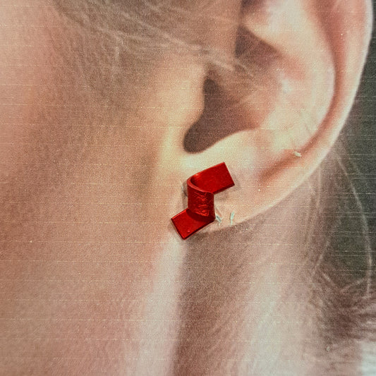 Boucles percées Nœud rouge OANA MILLET