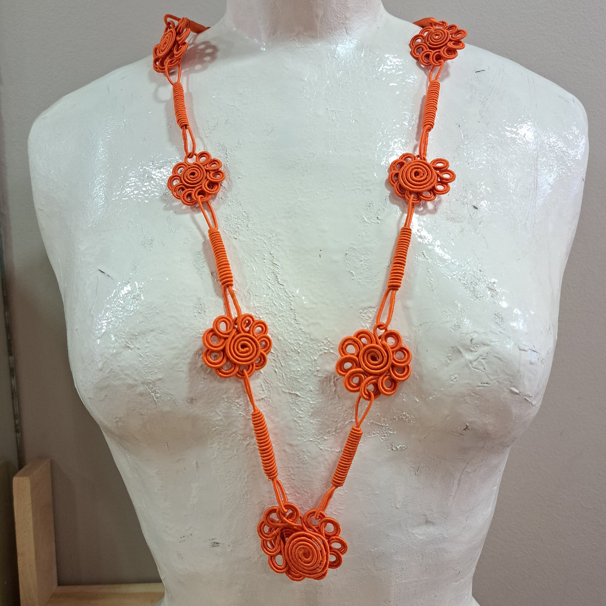 Collier sautoir COLI XL orange NAF BIJOUX