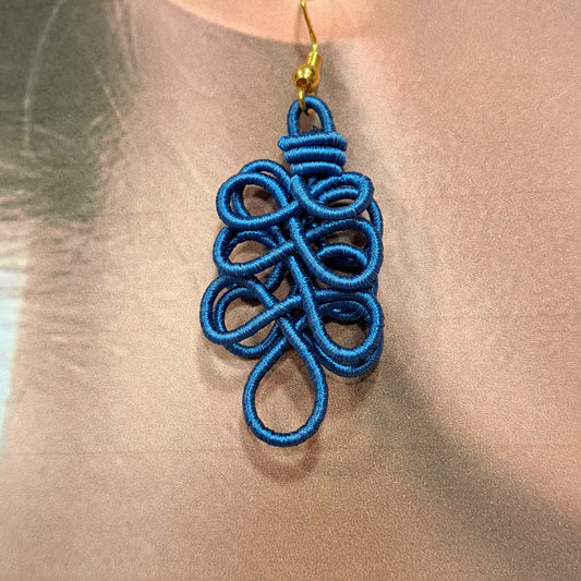 Boucles percées Assana bleu Jean NAF BIJOUX