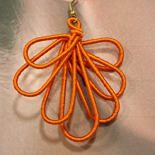 Boucles percées Yassine orange NAF BIJOUX