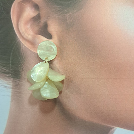 Boucles clips Pétales PM écru CLEDOR