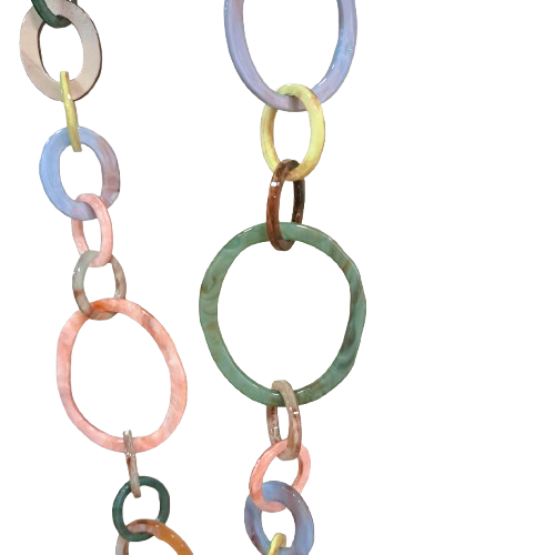 Sautoir Maillons multi pastel CLEDOR
