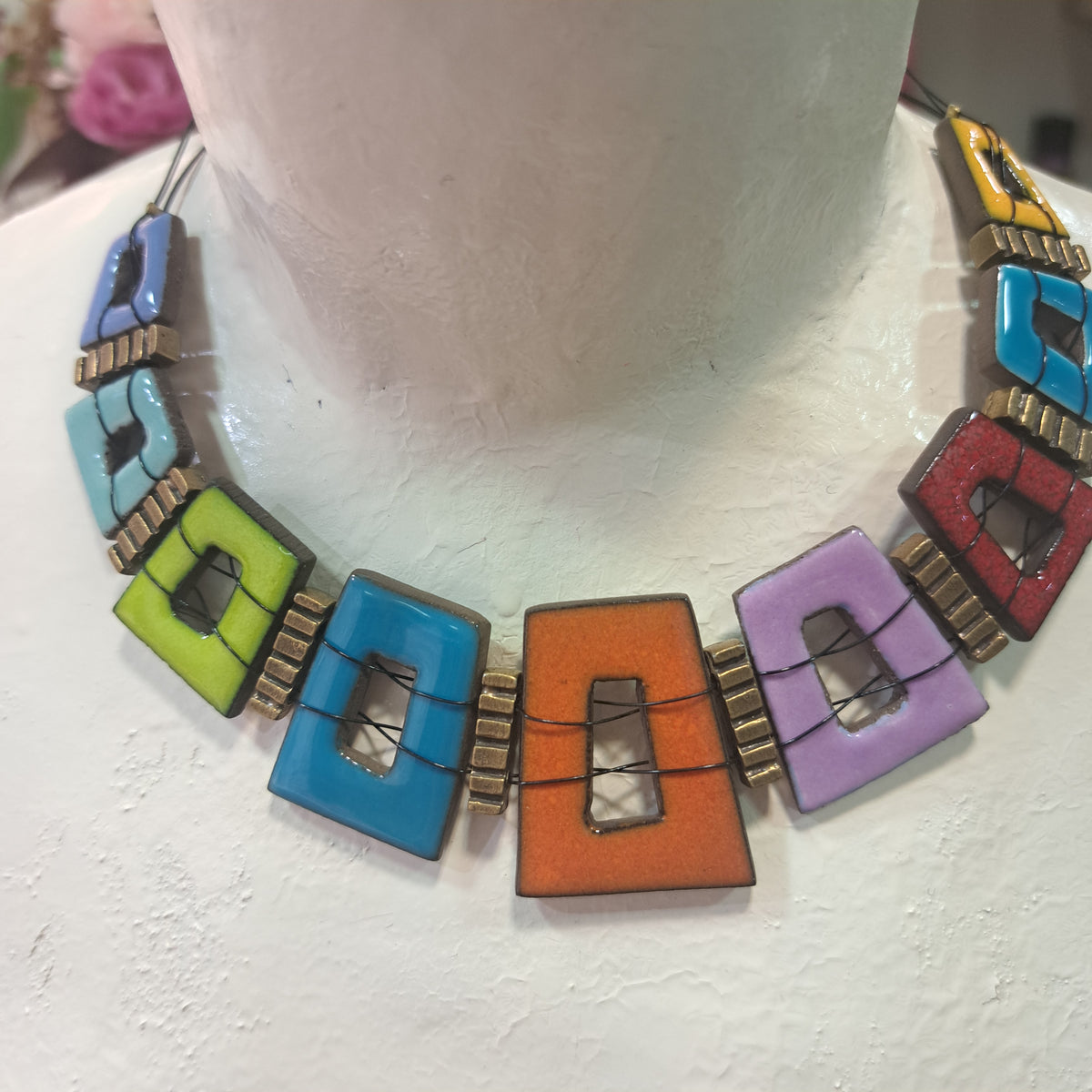 Collier Trapèze multicolore CHRISTINE ALLOING