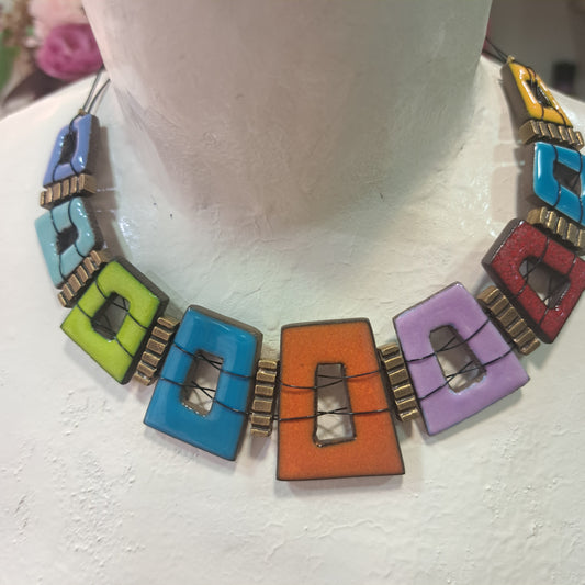 Collier Trapèze multicolore CHRISTINE ALLOING