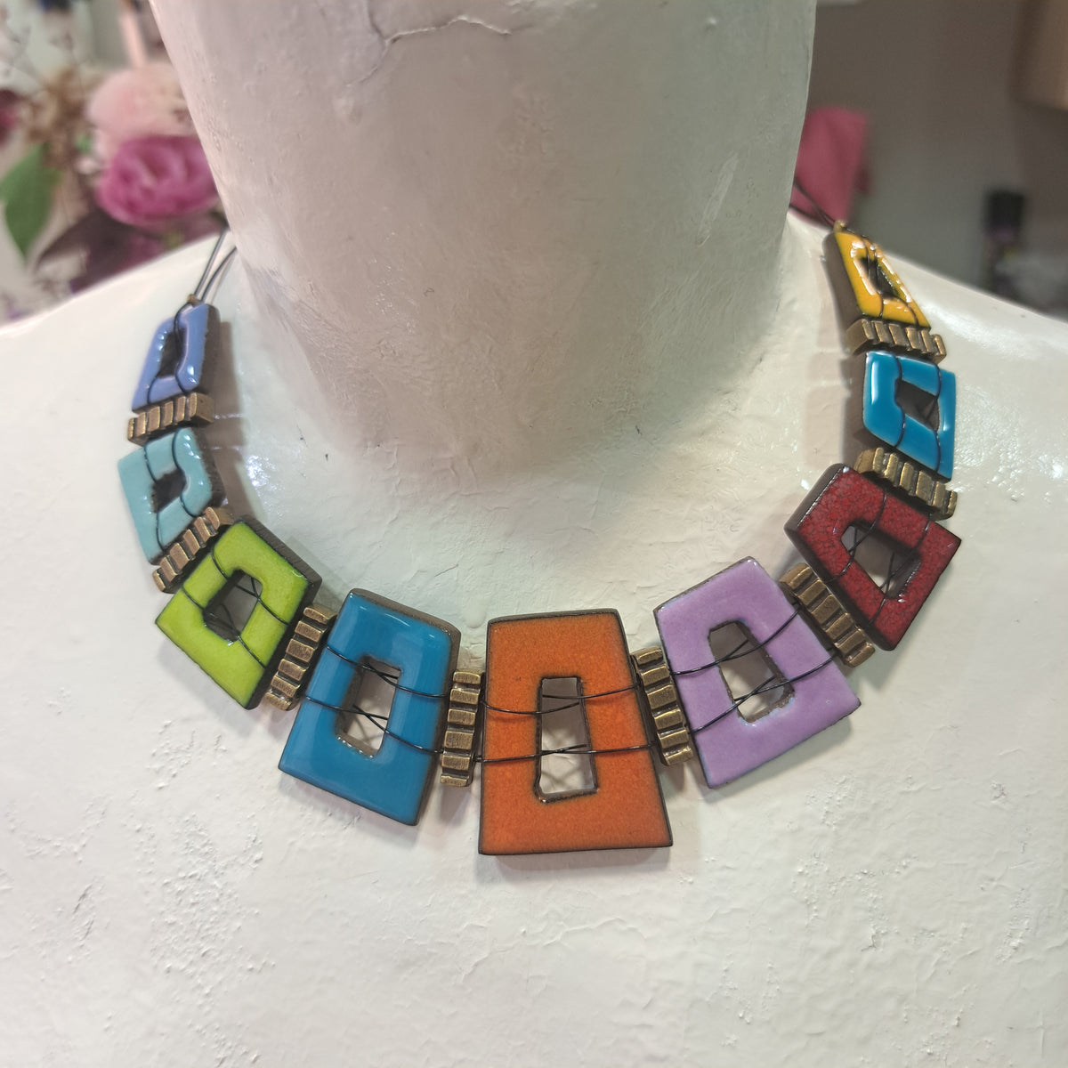 Collier Trapèze multicolore CHRISTINE ALLOING
