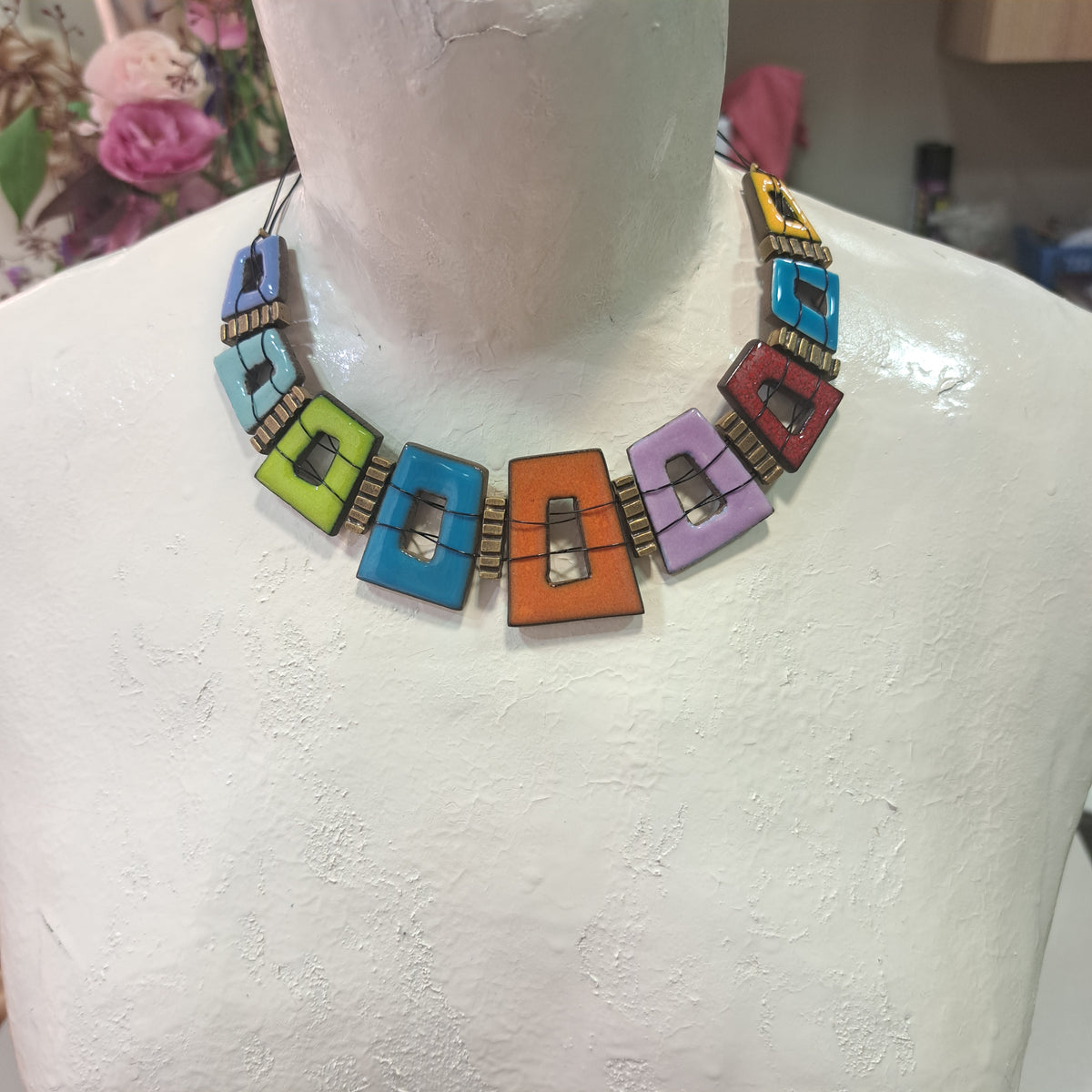 Collier Trapèze multicolore CHRISTINE ALLOING