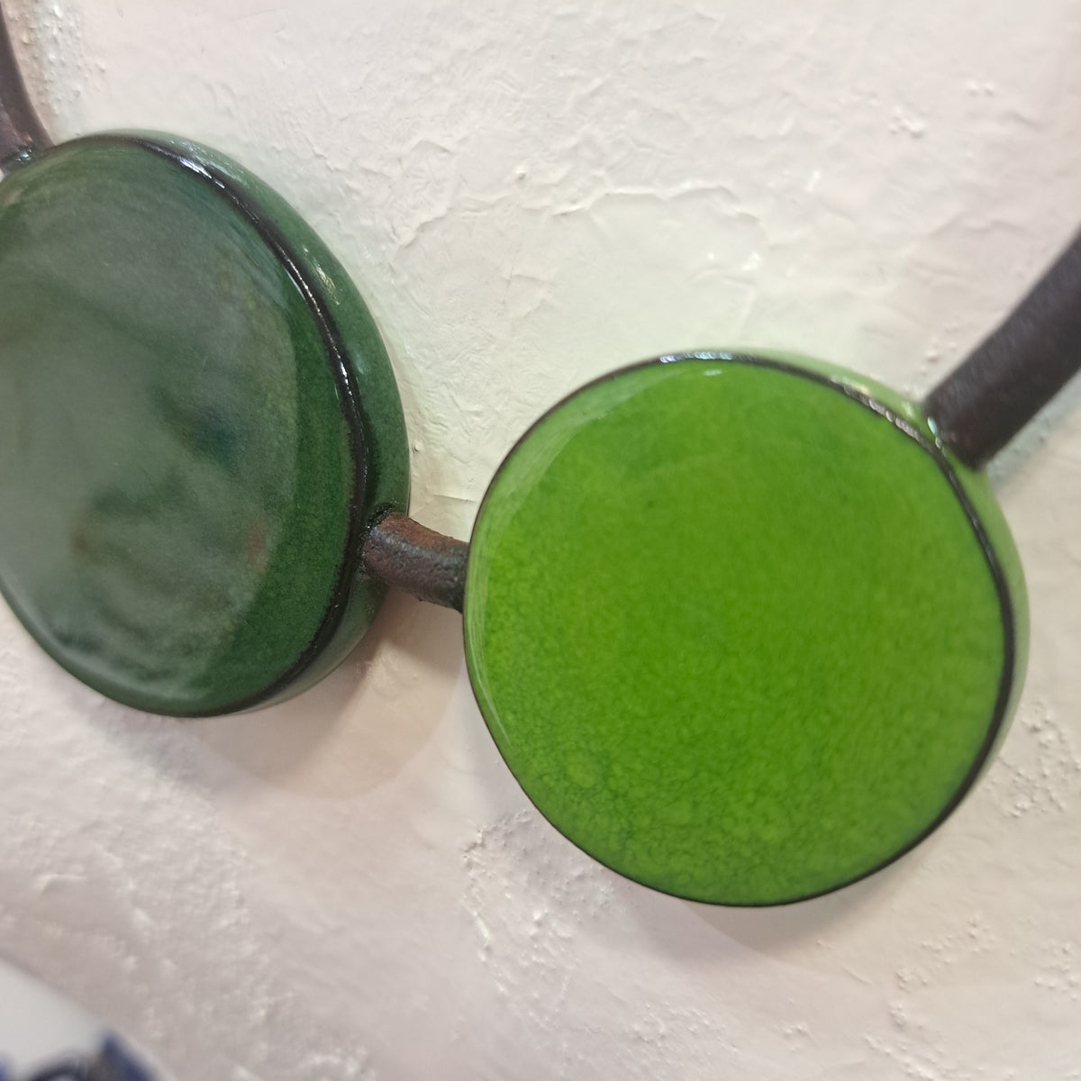 Collier Duo Ronds vert CHRISTINE ALLOING